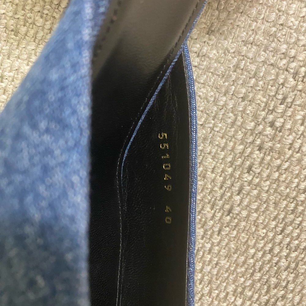 BALENCIAGA Denim Block Heel Mules Size 40 Blue NWT - Picture 7 of 8